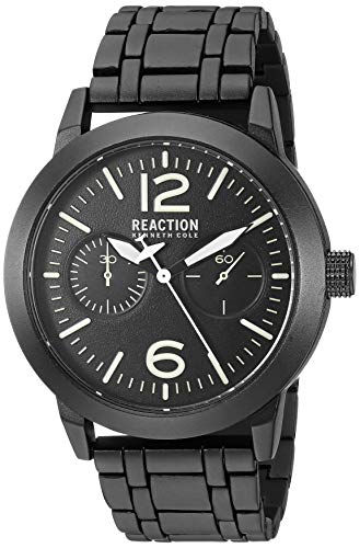 Kenneth Cole REACTION Men's Sport Japanese-Quartz Watch with Copper Strap, Black, 22