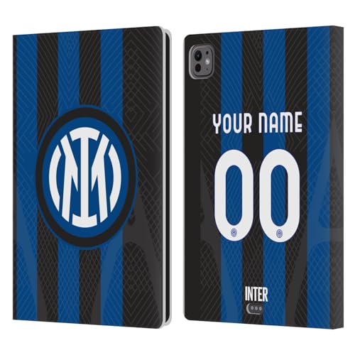 Head Case Designs Officially Licensed Custom Customized Personalized Inter Milan Home 2022/23 Crest Kit Leather Book Wallet Case Cover Compatible with Apple iPad Pro 11 M4 2024