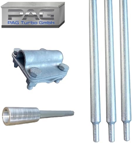 Tiefenerder Erdung 20mm feuerverzinkt optional SDS Max - Schlagkopf - Schlagspitze (4m Set + Klemme + Schlagkopf