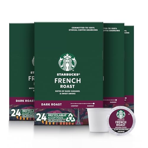 Image of Starbucks French Roast Coffee Keurig K-Cup Pods, Dark Roast, 96 /Carton (SBK18996CT)