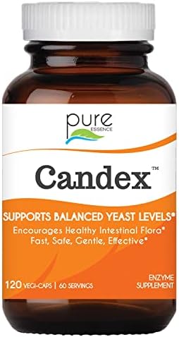 Pure Essence Candex Supplement - Yeast Overgrowth Supplement with Digestive Enzymes, Yeast Infection Probiotic Treatment for Men and Women - 120 Capsules