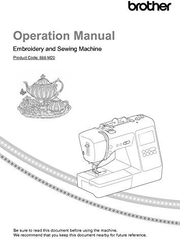 Instruction Manual for Brother SE600 Sewing Embroidery Machine