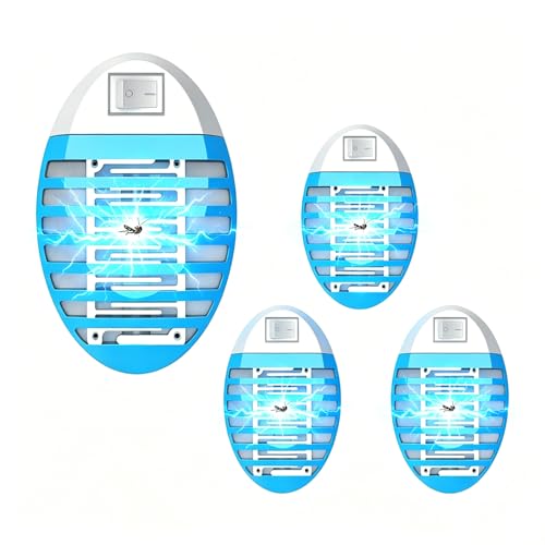 Lámpara Antimosquitos Electrico,4 Piezas Repelente Mosquitos Interior,Enchufe Anti-Mosquitos,Lámpara de Insectos,para Dormitorio, Cocina,Oficina