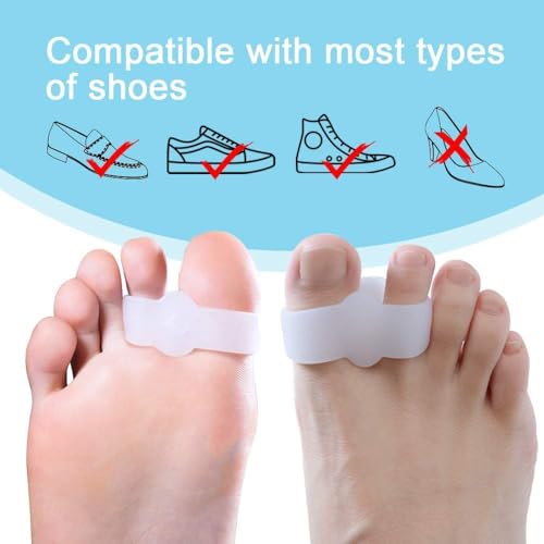 Image of Toe Separator for Feet Toe Spacers Correct Toes Yoga Silicone Hammer Toe Corrector for Women & Men Correct Toe Straighteners for Overlapping Toes (Rilex T separator)