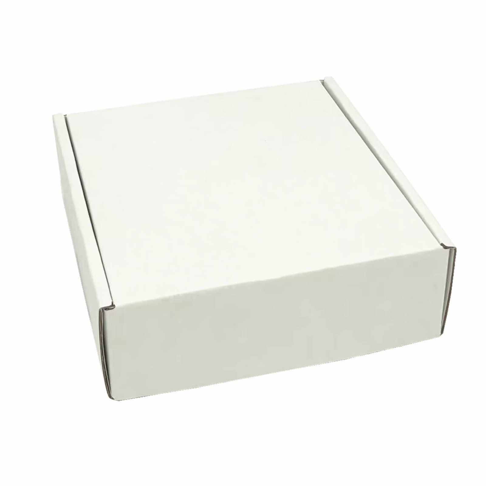 Versandkartons aus weißem Karton, 25,4 x 25,4 x 10,2 cm, 24 Stück (Innenmaße: 24 x 24 x 9,6 cm)