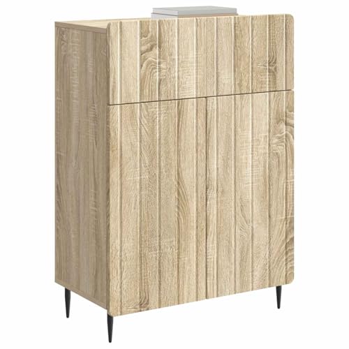 vidaXL Aparador Roble Sonoma 66 x 34,5 x 92 cm Madera de Ingeniería, Aparador Elegante, Mueble Rectangular Moderno, Unidad Funcional para Sala de Estar, Muebles elaborados para Esenciales de Comedor