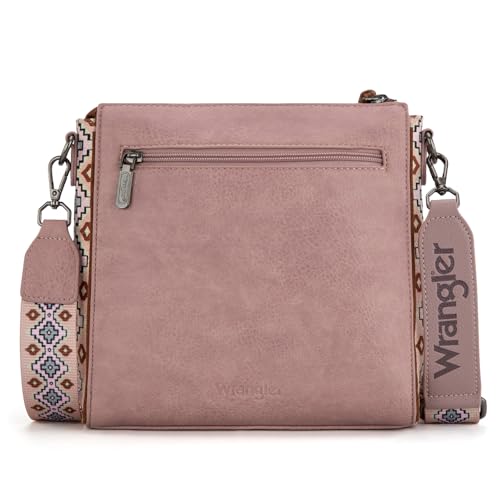 Image of Wrangler Aztec Crossbody Purse Medium Shoulder Bags for Women Western Handbag with Guitar Strap