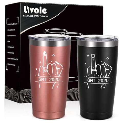 Livole Stainless Steel Engagement Mug Set Cover