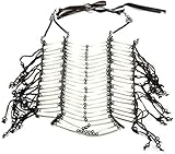Roger Enterprises White Hand Crafted Native American Bone Breastplate Chest Necklace Hairpiples Half Chest Size