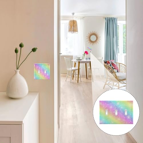 Plaque double interrupteur licorne pour cacher un mur abime avec style - 8