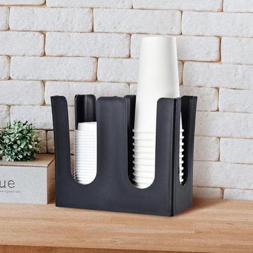 Porte-gobelet acrylique noir au design simple et solide - 4