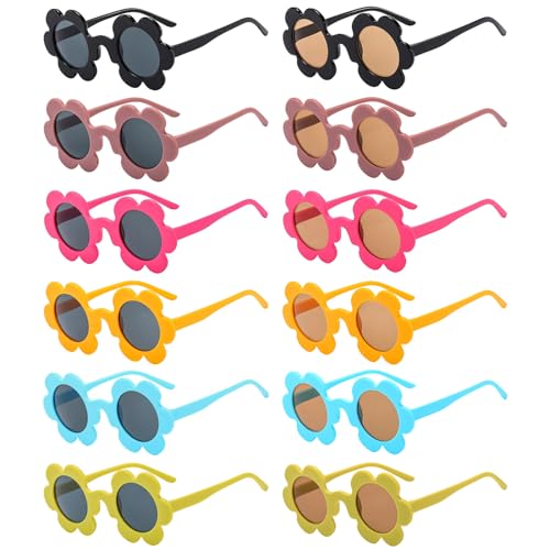Matcheck 12/16 Pack Womens Flower Sunglasses Bulk 5.7