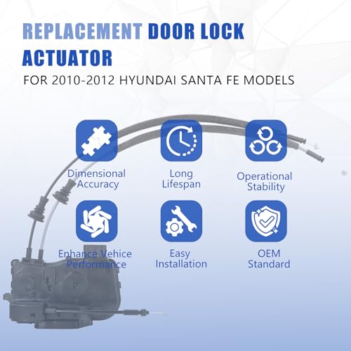 Image of Door Lock Actuator Rear Left Driver Side 81410-0W000 | Compatible with 2010-2012 Hyundai Santa Fe