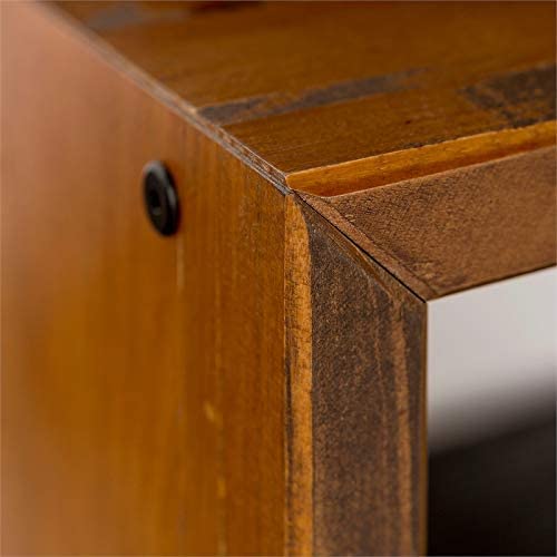 Walker Edison Shiloh Rustic Solid Reclaimed Wood Entryway Bench, 42 Inch, Amber #TOP5