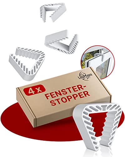 LouMaxx Fensterstopper 4er Set Fensterklammer Klemmschutz Fenster Zuverlässige Sicherheit