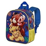 Disney El Rey León Friends-Mochila 3D Elite, Azul, 25 x 30 cm, Capacidad 7 L