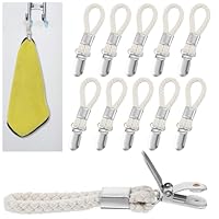 10 Stück Handtuch Schlaufen Klammer Aufhänger für Handtücher Clips Zum Aufhängen Handtuchaufhänger Clip Handtuchklammer Handtuchclips Mit Ohne Nähen Schwarz von Häusern Schränken Und Badezimmern