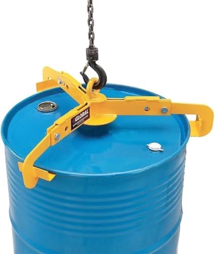 Vertical Drum Lifting Clamp, Suitable for Steel and Plastic Drums, Alloy Steel Barrel Hook Diffuser(E)