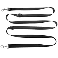 Hundeleine 2.5m Schleppleine Verstellbare Doppelleine Leichte für Kleine Mittelgroße Hunde mit 2 Karabiner für Training Outdoor Aktivitäten Schwarz
