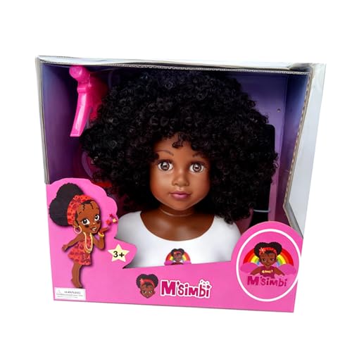 Muñeco Cabeza Africana con Accesorios para Peinar miniatura 4