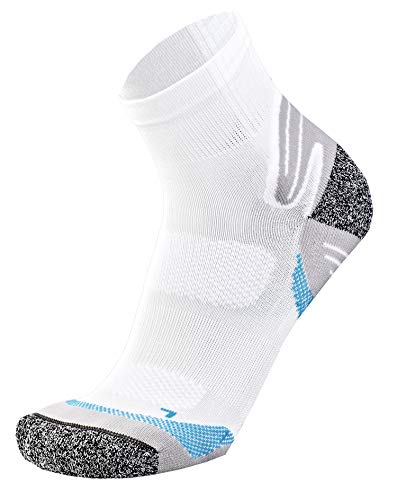 Areco Chaussettes de Course Multicolore Weiß-Türkis 39-41