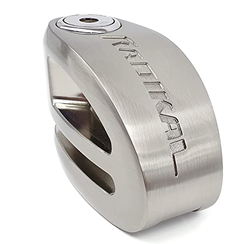 RADIKAL RK306S Antivol Bloque Disque Moto, Conception Plus Légère à Double Pont, Verrouillage Facile Click, Serrure Anti-Crochetage, Universel Bloc Disc Frein pour Scooter Velo, Trottinette Electrique