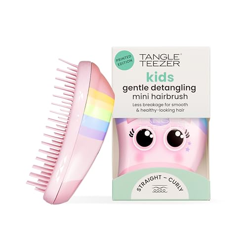 Tangle Teezer Mini Original Hairbrush - Spazzola per Capelli bagnati e asciutti - Districante per Tutti i Tipi di Capelli - Spazzola da viaggio perfetta per bambini - Unicorno Arcobaleno