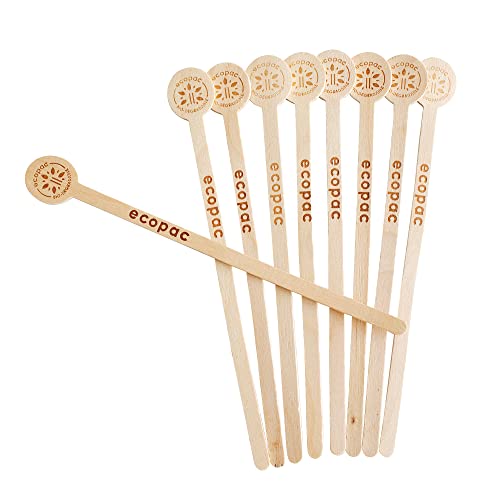 17,8 cm große hölzerne Kaffee-Rührstäbchen, Einweg-Kaffeerührstäbchen für Getränke, Tee und Handwerk-200 Stück Cover