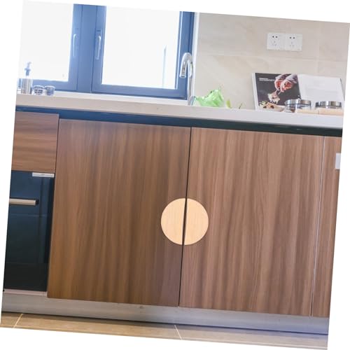 Poignées d'armoire en bois boutons de commode TOPBATHY 3 paires