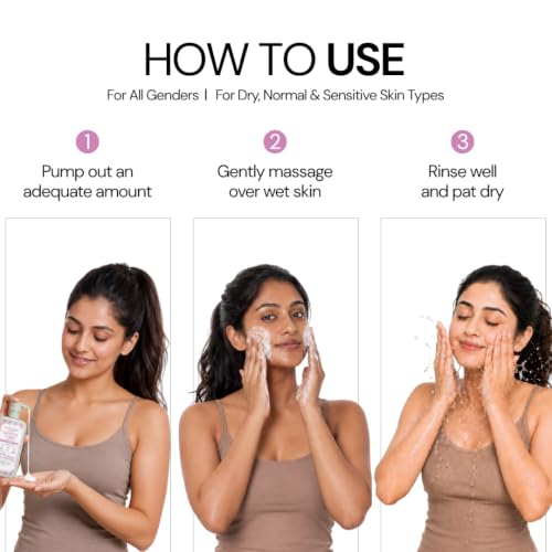 Image of Gentle Daily Face Cleanser, Soap-Free pH-Balanced Face Wash with Multi-Fruit AHA, Aloe Vera, Alpha-Arbutin, Allantoin & Panthenol | For Normal, Oily, Combination & Sensitive Skin | Sulphate Free Cleanser for Men, Women, Boys, Girls & Teens | 200ml | Clarity Labs