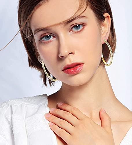 JeweBella 3 Paia Orecchini a Cerchio Grandi Donna