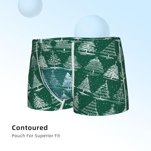 Boys' Cotton Boxer Brief Soft Underwear-Christmas Trees4