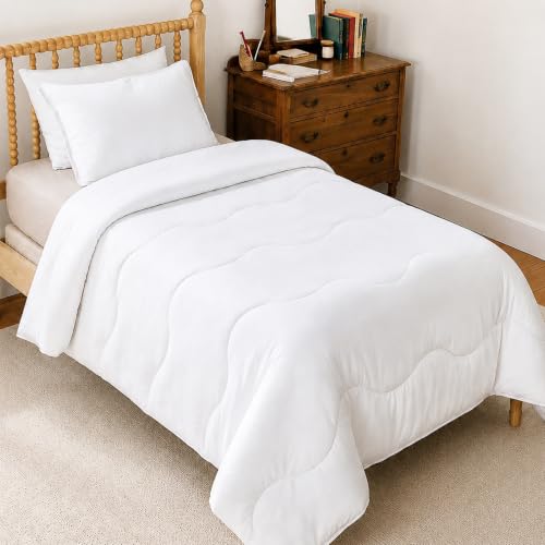 Image of MEELUS Lightweight Comforter Cooling White, All Season Duvet Insert