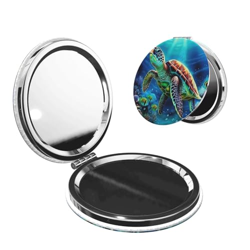Espejo compacto de maquillaje portátil para bolso