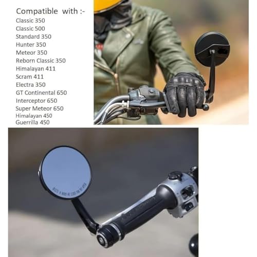 Generic ANSARI'S TRADERS Hunter 350 Heavy Handle Bar Mirrors - Image 5