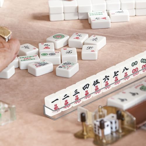 LALAFINA Mini Mahjong Tile Rack 4 piezas miniatura 6