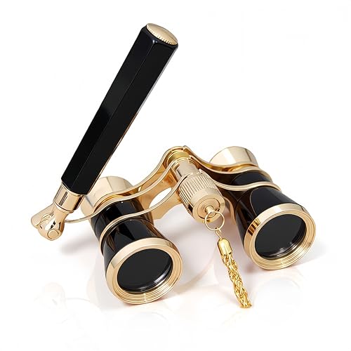 Binoculares Opera Glasses 3X25 Mini Vintage con Cadena miniatura 1