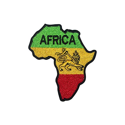 Africa Map Rasta Map Iron On Flag Embroidered Patch Badge Military Uniform Iron On Sew On Patch Badge #TOP26