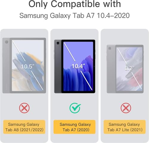 For Samsung Galaxy Tab A7 (2020) T500 T505 T507 Smart Case - Slim, Lightweight, Magnetic Cover with Auto Sleep/Wake Function (Blue)