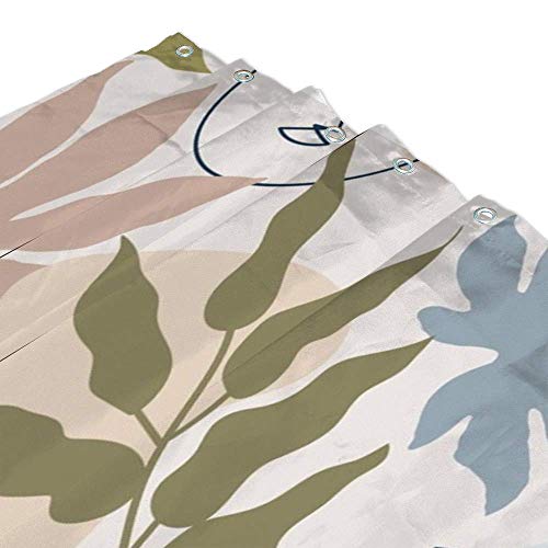 Rideau de douche en polyester de qualité supérieure beige et marron