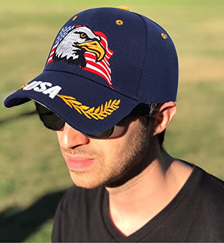 Image of Patriotic-USA-Eagle-Baseball-Caps-Woman-Man-Sun-Hat for 4th-July
