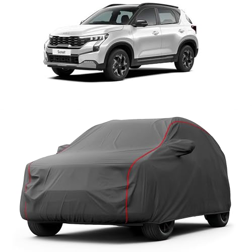 Image of Heavy-Duty Car Cover for Compatible with Kia Sonet (2020 to 2025 All Models) Deluxe Car Protection Cover - Waterproof & UV-Resistant All-Season Exterior Protection