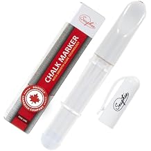 Fabric Markers for Sewing Ergonomic Tailors Chalk Pen with Improved Dosing Wheel for Sharp Lines - Washable Sewing Chalk Marking Pens that are Compatible with Most Fabrics - White 1 Pack
