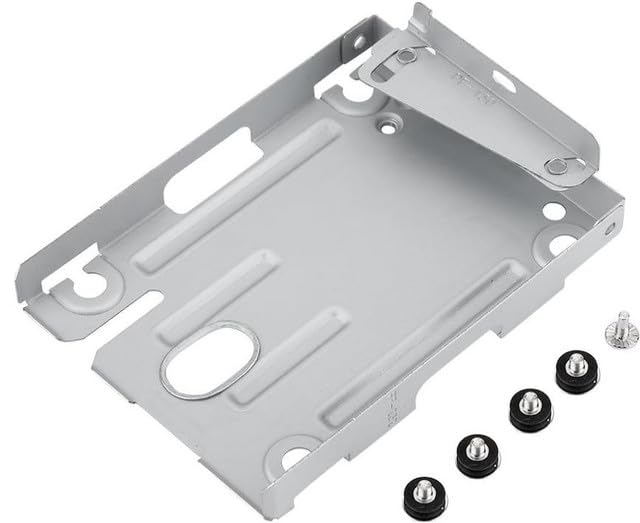 MEMA SHOP PlayStation 3 Super Slim Hard Drive Bracket, 2.5″ HDD Mounting Kit for PS3, Iron Black Hard Disk Drive Holder Adapter with Screws