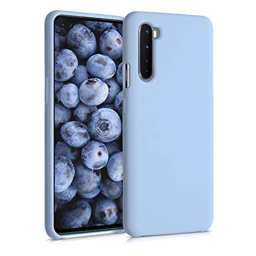 kwmobile Handyhülle für OnePlus Nord Hülle - Case Silikon - Kabelloses Laden - Schutzhülle Cover in Hellblau matt