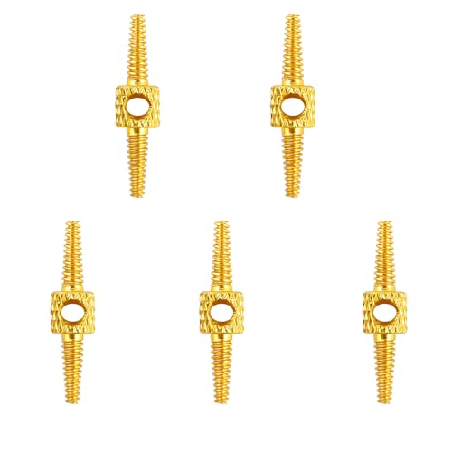 Sanmum 5 Pieces Bicycle Internal Cable Routing Tool, Brake Hose Connector, Cycling Bike Cable Guide for Bicycle Frame Shift (Gold)