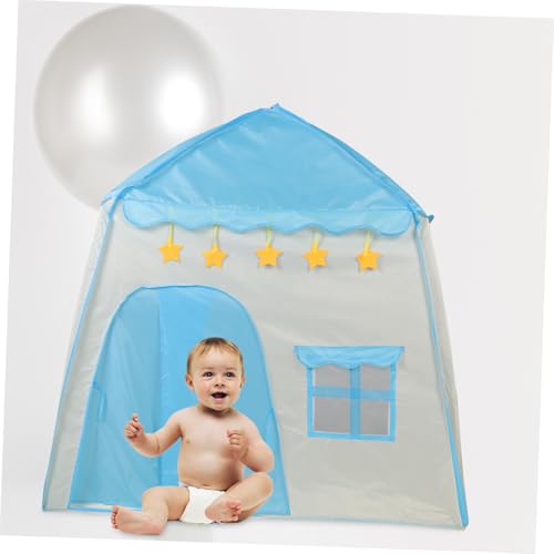 Maisonnette intérieure pour enfant avec fleur bleue en tissu - 7