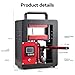 D9A91 5 Ton Portable Hydraulic Heat Press Machine 2.3 x 4.7 Inch Dual Heating Plate, red/black