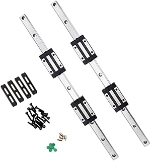 400mm HGR20 Linear Rail Guide Set,2 pcs HGR20-400 mm Linear Rails and 4 pcs HGH20CA Slider Block for Automated Machines