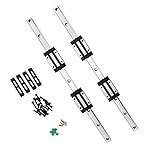 600mm HGR15 Linear Rail Guide Set,2 pcs HGR15-600 mm Linear Rails and 4 pcs HGH15CA Slider Block for Automated Machines